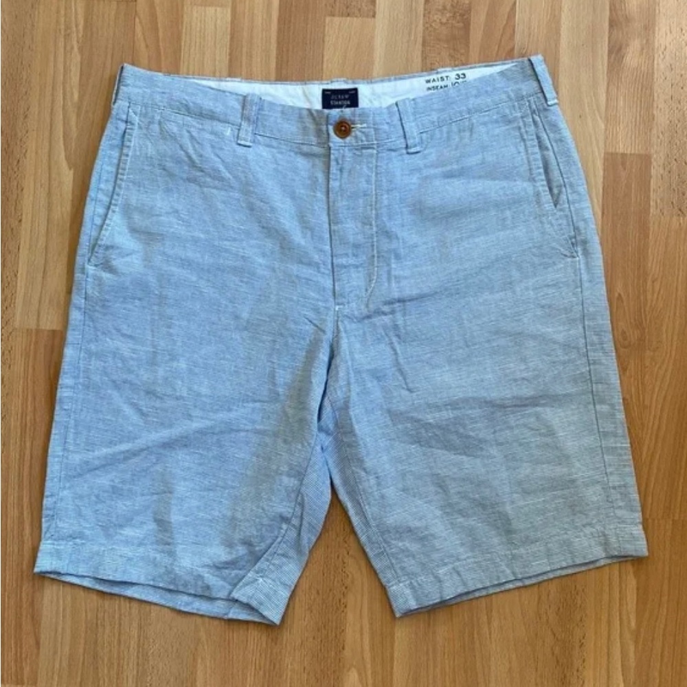 J. Crew - Stanton Blue Linen Blend Shorts